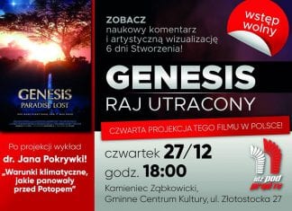 27/12/18 „Genesis – Raj utracony” – bezpłatna projekcja w Kamieńcu Ząbkowickim! #IPPTV #Megakosciol #MegaChurch
