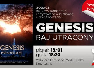 18/01/19 „Genesis – Raj utracony” – bezpłatna projekcja w Linz, Austria! #IPPTV #Megakosciol #Megachurch