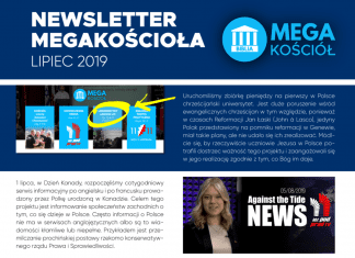 NEWSLETTER MEGAKOŚCIOŁA LIPIEC 2019