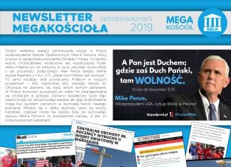 NEWSLETTER MEGAKOŚCIOŁA SIERPIEŃ/WRZESIEŃ 2019 #IPPTV #Megakościół